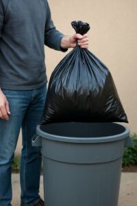 Pooper Scooper Throwing Away Pet Waste